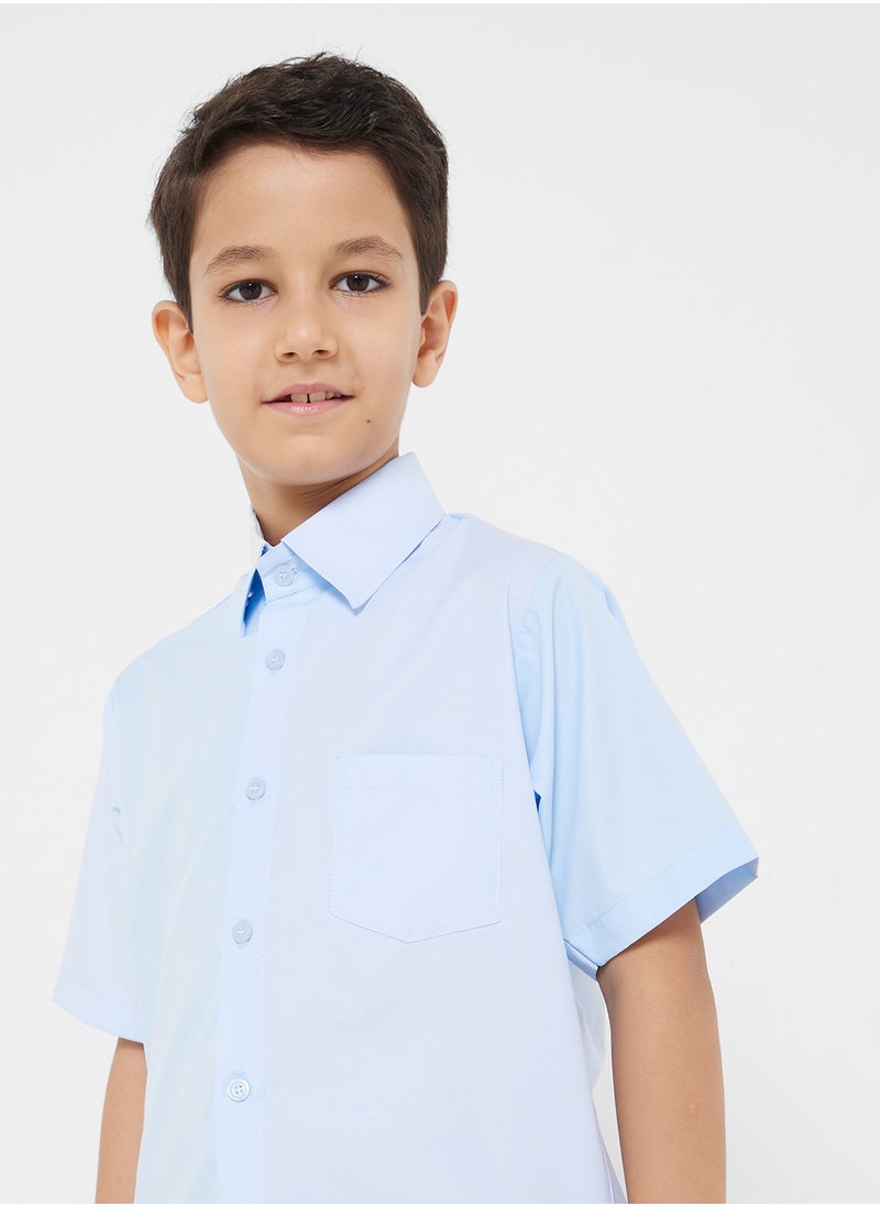 hayas closet Kids School Uniform Half Sleeve Shirt  - Image 3