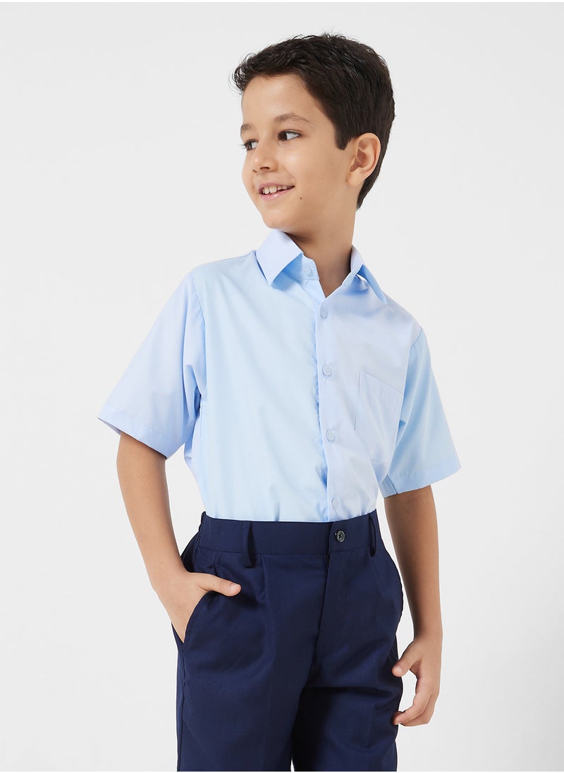 hayas closet Kids School Uniform Half Sleeve Shirt  - Image 1