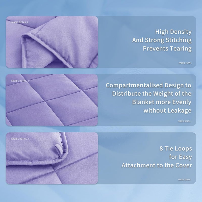 Topcee Weighted Blanket (25lbs 88"x104" Cal King Size) Soft Cooling Heavy Blanket Sleeping, Apply to 240-260 lbs Body, Thick Breathable Blanket with Glass Bead, Easy Care - Image 5