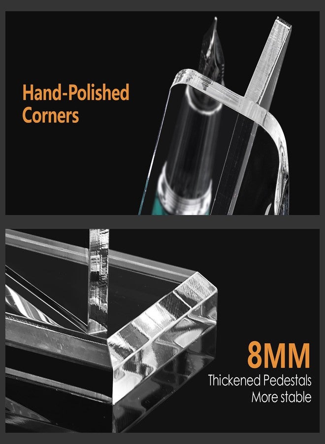 YUXUN Acrylic Pen Holder Display Stand - 30° Tilt Angle, Multi-Functional Clear Pencil & Makeup Brush Organizer for Office, School, Home and Exhibition -1PC - Image 3
