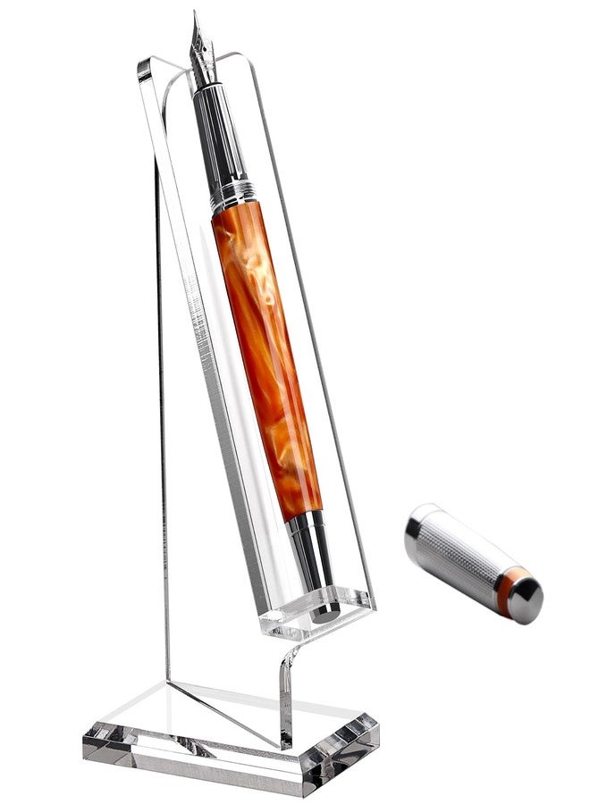 YUXUN Acrylic Pen Holder Display Stand - 30° Tilt Angle, Multi-Functional Clear Pencil & Makeup Brush Organizer for Office, School, Home and Exhibition -1PC - Image 1