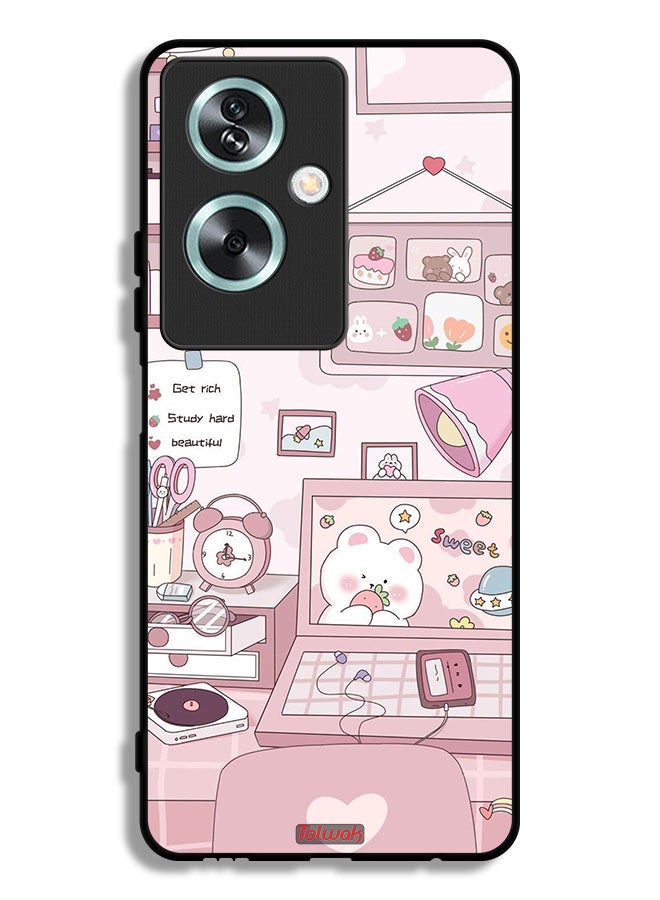 Tolwak Oppo A79 Protective Case Cover Get Rich Study Hard - Image 1