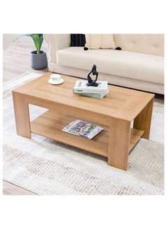 DANUBE HOME Kairo Coffee Table Multi Functional Living Room Desk Space Saving Center Table Furniture For Home Living Room L 110 x W 54 x H 45 cm Almond  - Image 2