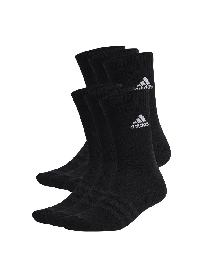 اديداس adidas cushioned sportswear 6 pair pack unisex crew socks