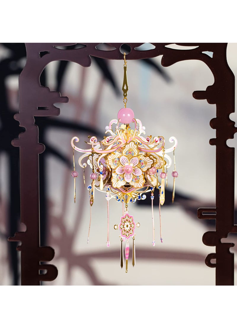 SYOSI SYOSI, 3D Metal Puzzle Model Kits, Stainless Blossom Model for Adult to Build, Chinese Culture Palace Jigsaw Miniature Craft Kits Creative Gifts  - Image 1