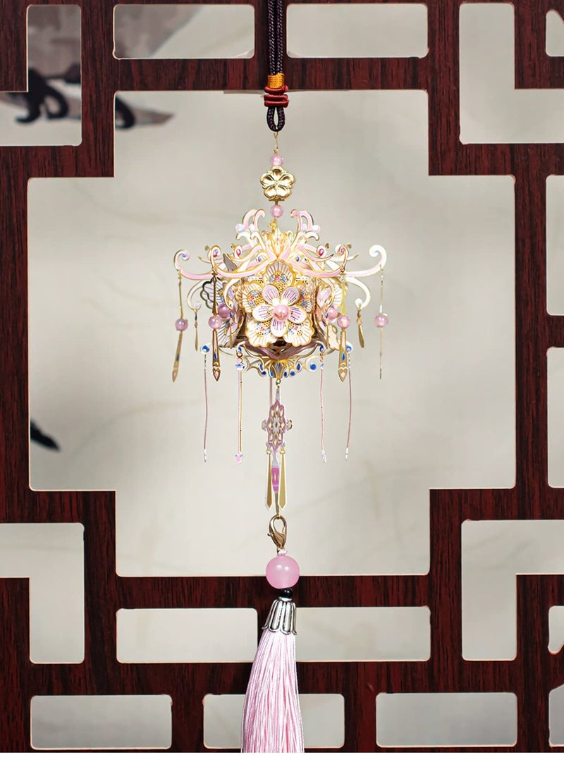 SYOSI SYOSI, 3D Metal Puzzle Model Kits, Stainless Blossom Model for Adult to Build, Chinese Culture Palace Jigsaw Miniature Craft Kits Creative Gifts  - Image 3