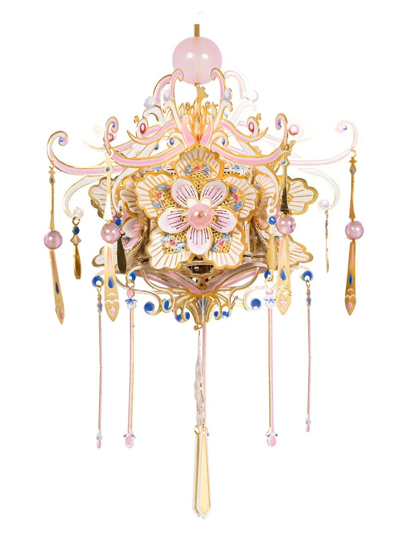 SYOSI SYOSI, 3D Metal Puzzle Model Kits, Stainless Blossom Model for Adult to Build, Chinese Culture Palace Jigsaw Miniature Craft Kits Creative Gifts  - Image 5