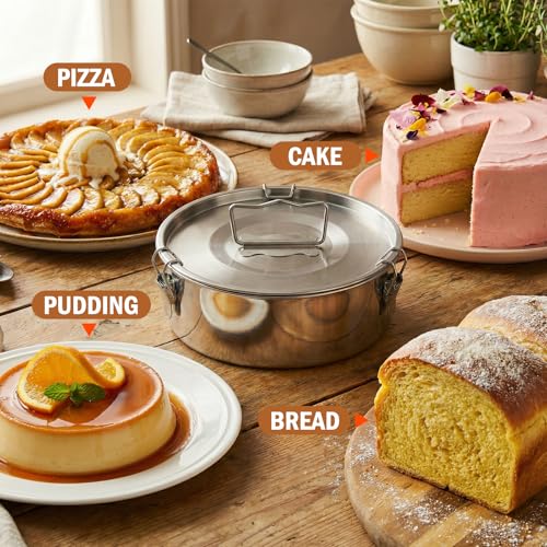 Myyaowl 304 Steel Flan Mold, Flan Pan Baking Mold for Baking Pastry, Cake - Send Goods From Local Warehous - Image 5