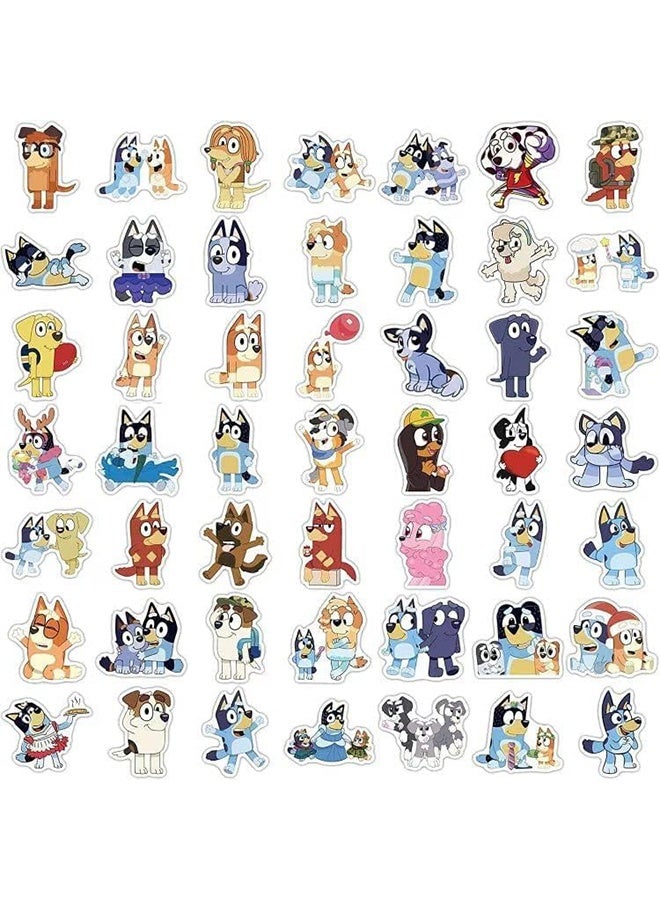 100 Cartoon Stickers Colorful Aesthetic VSCO Vinyl/PVC Waterproof Decals for Water Bottle, Phone, Case, Laptop, Skateboard, Gift for Kids, Teens, Boys and Girls (Blue 100) - Image 2