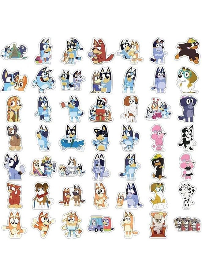 100 Cartoon Stickers Colorful Aesthetic VSCO Vinyl/PVC Waterproof Decals for Water Bottle, Phone, Case, Laptop, Skateboard, Gift for Kids, Teens, Boys and Girls (Blue 100) - Image 3