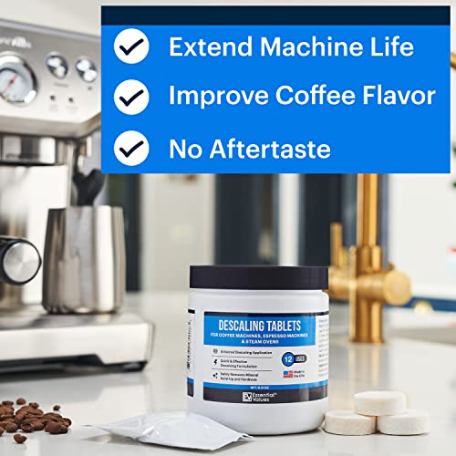Essential Values Descaling Tablets (12 Count/Up to 12 Uses) for Jura, Miele, Bosch, Tassimo Espresso Machines and Miele Steam Ovens (1 Pack) - Image 2