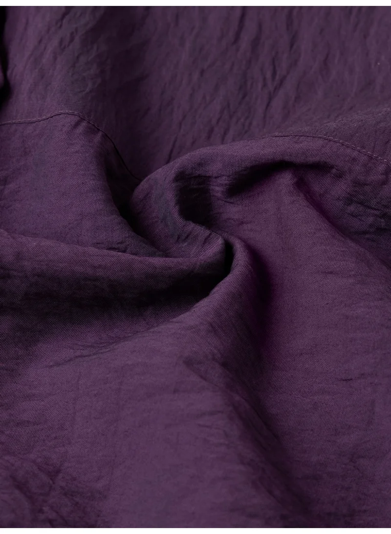 The Souled Store  The Souled Store Buckle Shirt: Berry Women and Girls Full Sleeves Spread Collar Purple Solid Viscose Nylon Relaxed Fit Lightweight Winter-Ready Casual Shirt  | Best Price UAE