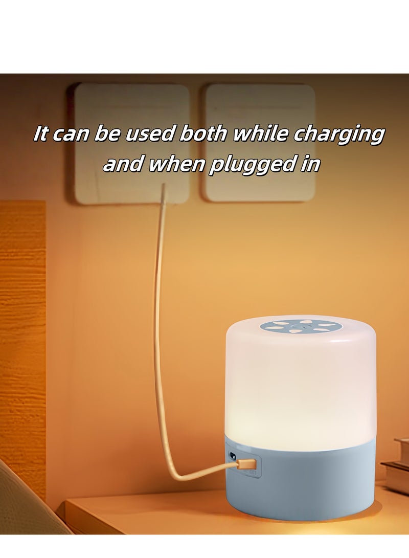 Rechargeable Touch LED Night Light Bedside Lamp for Getting Up at Night Dormitory Desk Lamp Ambient Light  3 Color Temperatures - Image 3