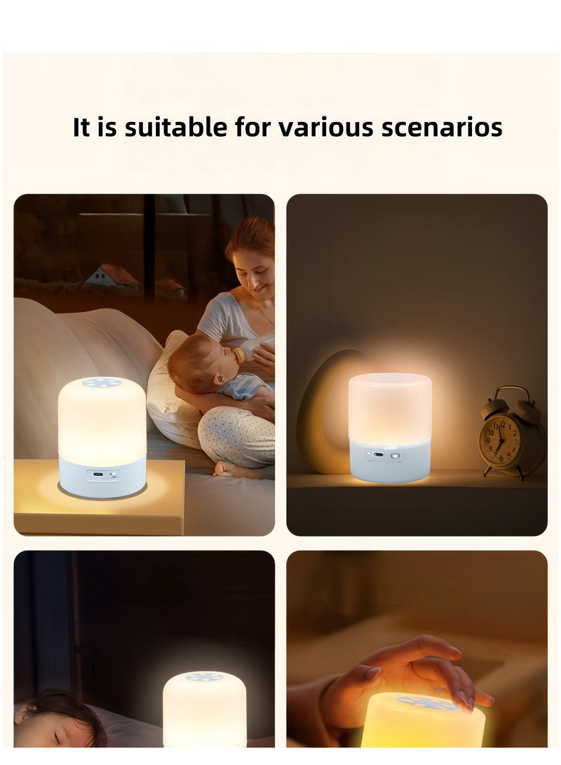 Rechargeable Touch LED Night Light Bedside Lamp for Getting Up at Night Dormitory Desk Lamp Ambient Light  3 Color Temperatures - Image 4