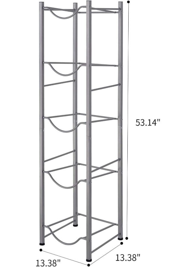 SINGAYE SINGAYE 5 Gallon Water Cooler Jug Rack, 5 Tier Water Bottle Storage Rack  - Image 3