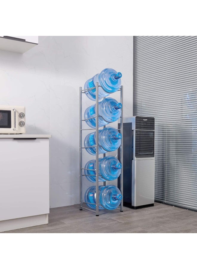SINGAYE SINGAYE 5 Gallon Water Cooler Jug Rack, 5 Tier Water Bottle Storage Rack  - Image 4