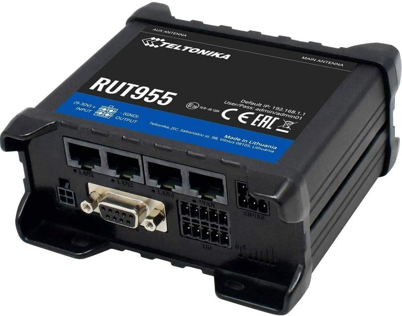 Teltonika RUT955W Rugged 4GLTE Dual SIM Cellular Router with WiFi for ATT TMobile and Verizon - Image 2
