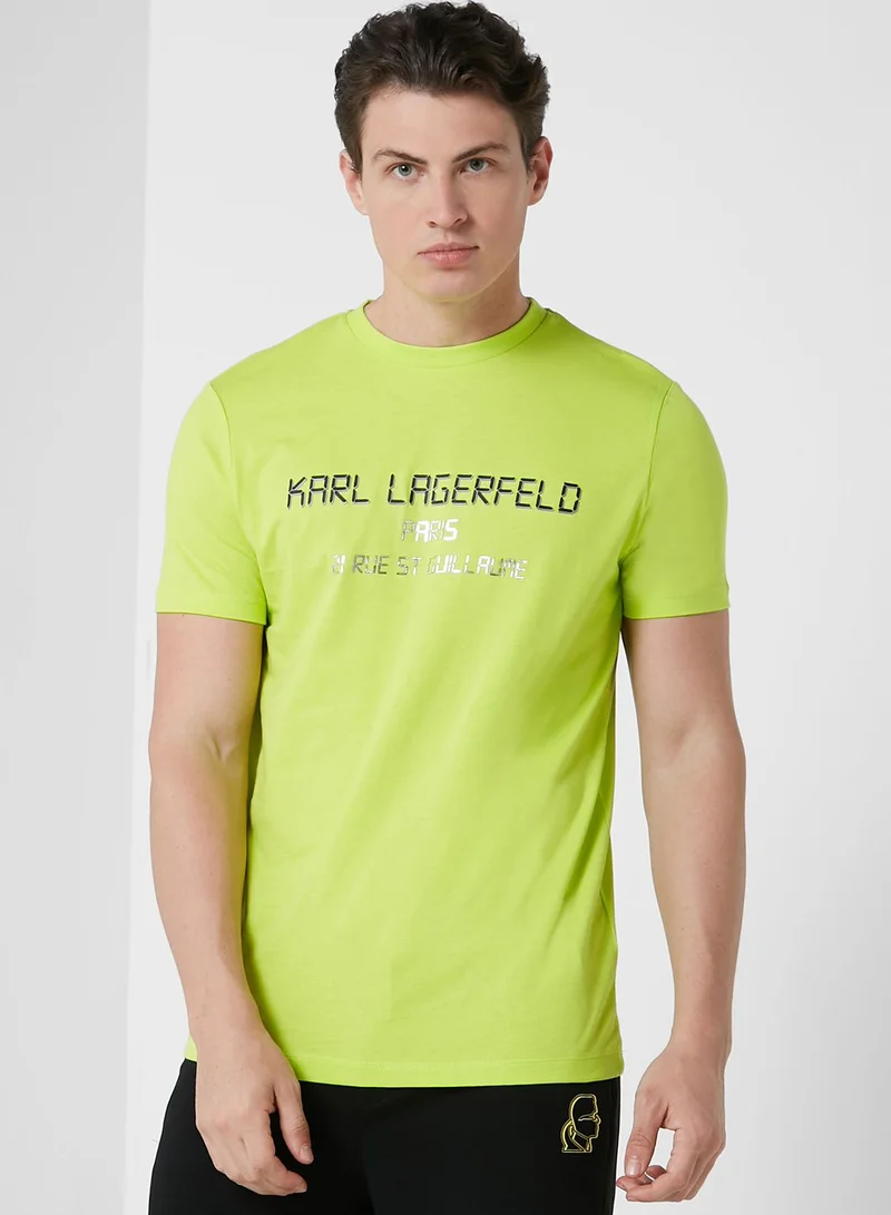 Karl Lagerfeld Printed Crew Neck T-Shirt