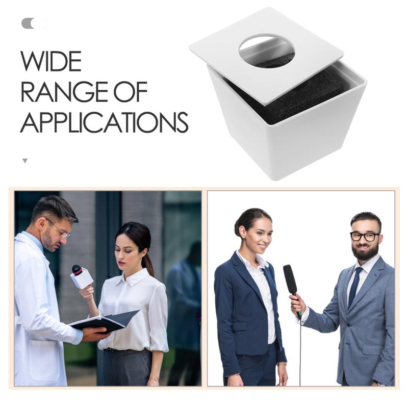 Portable Microphone Flag Station With Logo Box Lightweight Desktop Mic Stand For Reporters - Image 4
