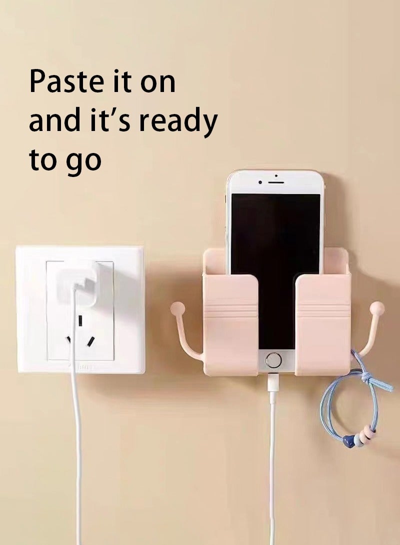 حامل هاتف مثبت على الحائط 3 قطع ، رف تخزين حائط لاصق متعدد الأغراض ، منظم معلق على الحائط ، رف حائط متعدد الأغراض ، حامل مفتاح مثبت على الحائط ، منظم تثبيت على الحائط للإلكترونيات - Image 4