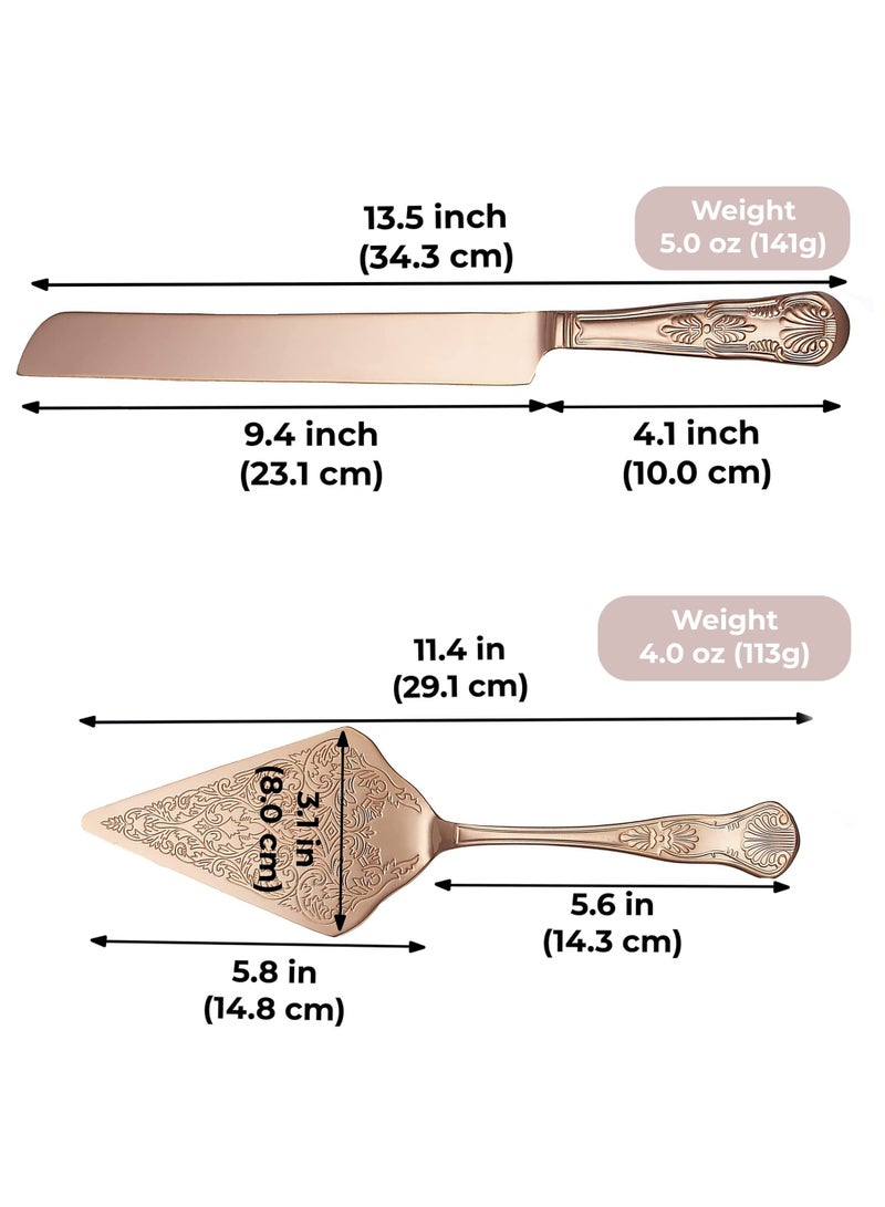 Rustic Wedding Cake Knife and Serving Set - Perfect for Weddings, Parties, Birthdays, and Anniversaries - Elegant Cake Cutting Tools for Your Special Day