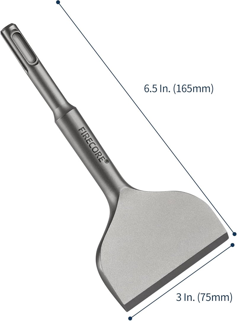 Firecore 2Pcs SDS Plus Chisel 3-In Wide Cranked Angled Bent Tile Removal Chisel Tool(3" X 6.5") FS18365 - Image 5