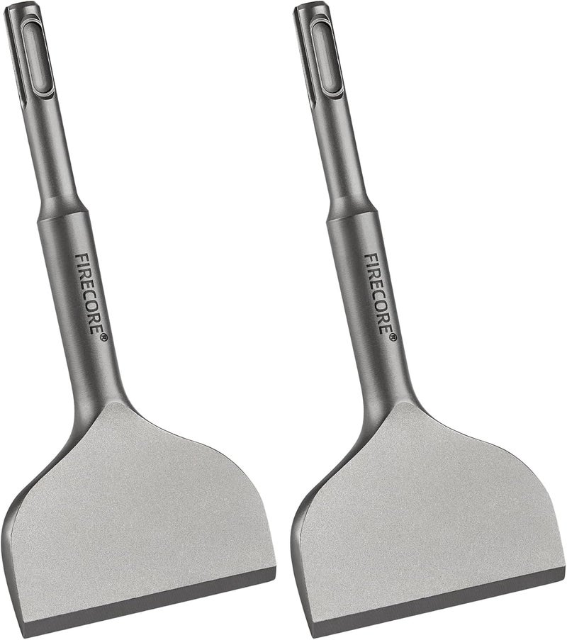 Firecore 2Pcs SDS Plus Chisel 3-In Wide Cranked Angled Bent Tile Removal Chisel Tool(3" X 6.5") FS18365 - Image 1