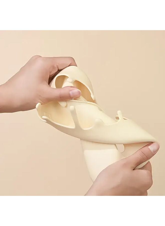 غطاء صندوق المناديل البلاستيكي بتصميم التنقيط البني المربع لديكور الحمام المنزلي - Image 4