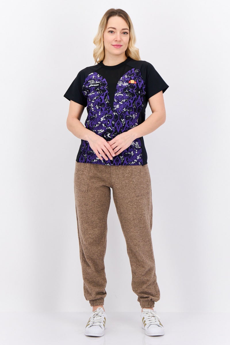 Ellesse تي شيرت رياضي نسائي بأكمام قصيرة، متعدد الألوان - Image 4