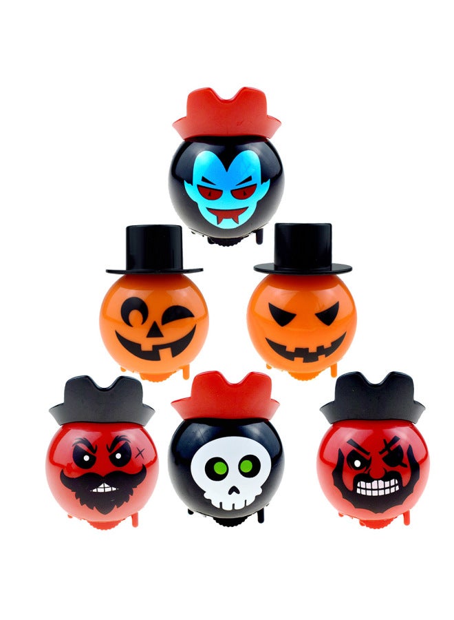 Loquat Wind-Up Toy Gift Set Jumping Walking Pirate Head Witch Skeleton Children's Day Gifts Plastic Funny Prank Toys For Kids-Color:6E  Coil Suit - Image 1