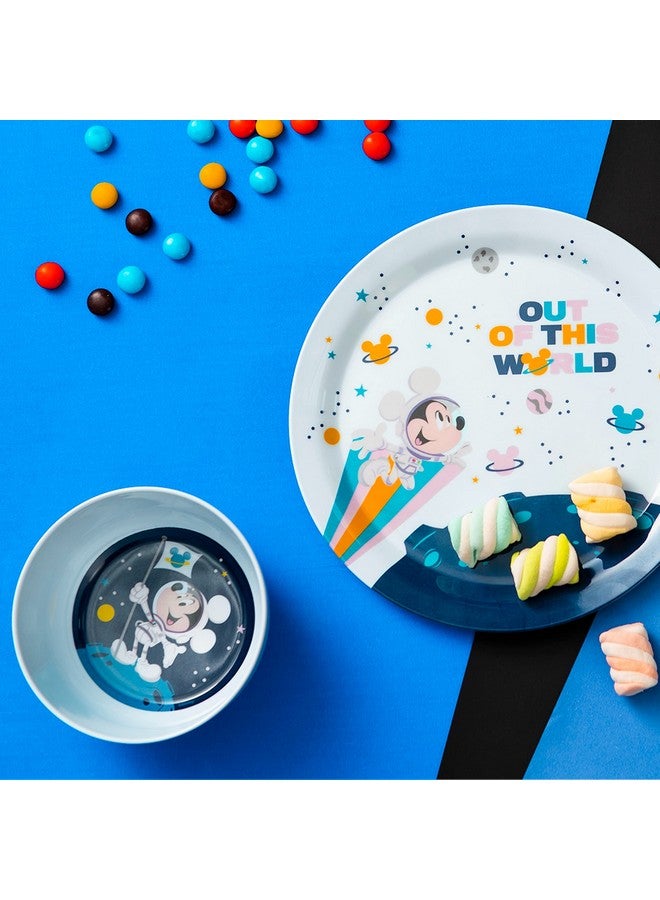 Zak Designs Disney Mickey Mouse Kids Dinnerware Set Includes Plate, Bowl, Tumbler and Utensil Tableware, Made of Non-BPA Durable Material and Perfect for Kids (5 Piece Set, Space, Non-BPA) - Image 2