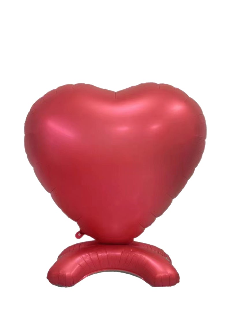 Party Magic Stand Heart Shape Foil Balloon Red 66'' 