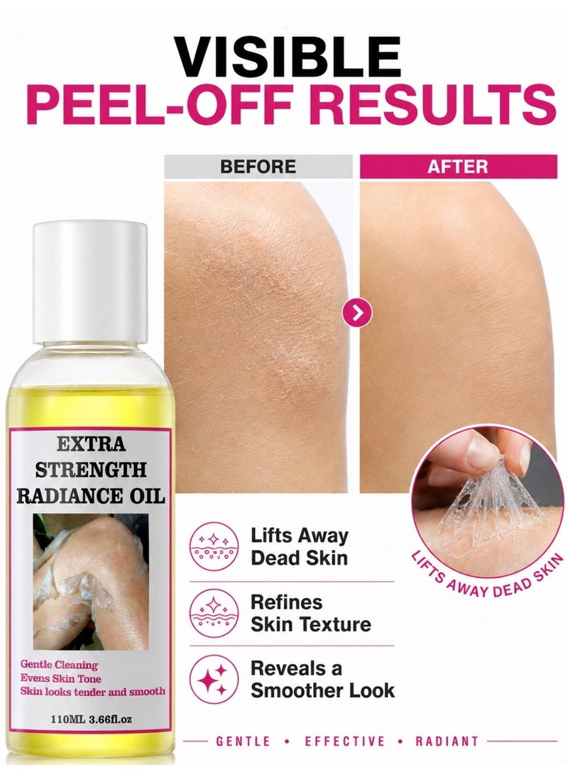 MOOYAM Extra Strong Peeling Oil, Yellow Peeling Oil For Dark Skin, Natural Formula Exfoliating Peels Solution For Face, Body, Hands And Foot Dead Skin Remover (110ML/3.66 OZ) - Image 4