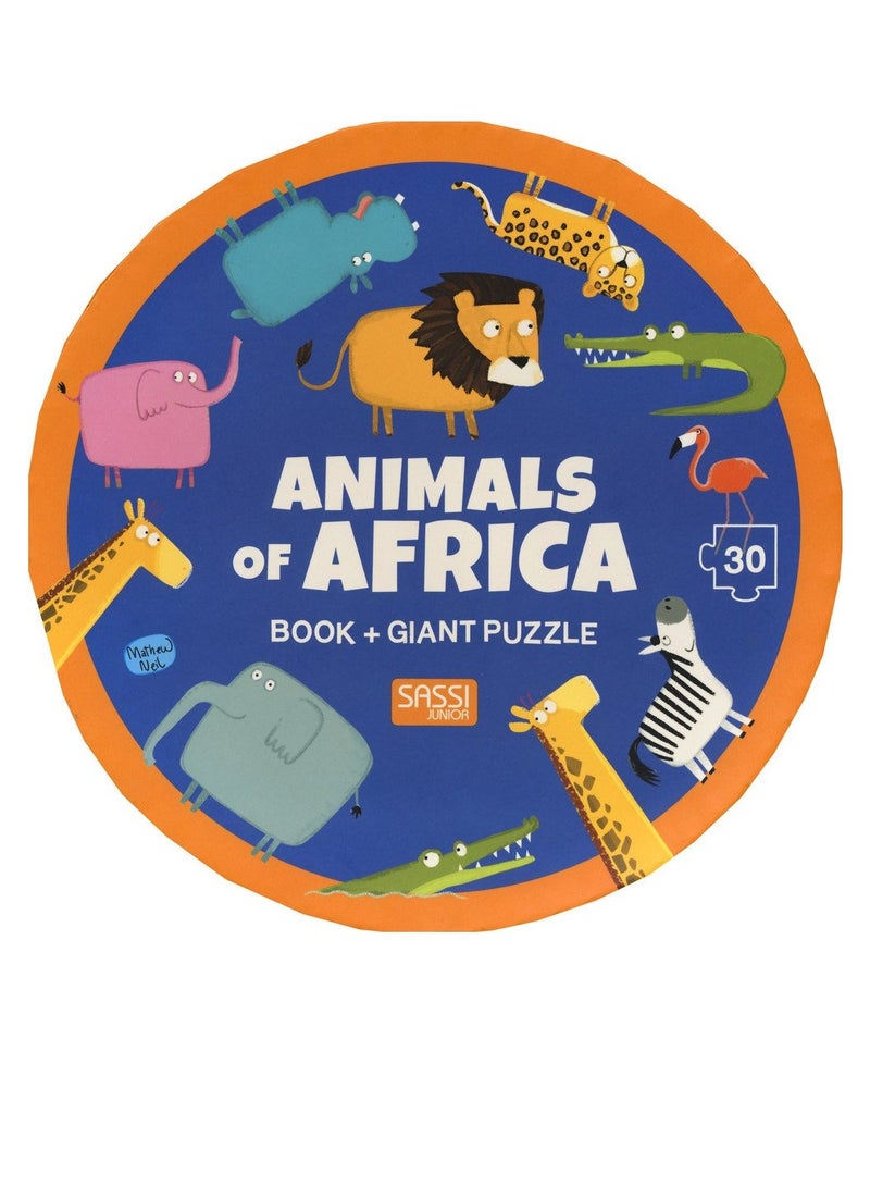 ساس سي كتاب ساسي وصندوق مستدير للألغاز العملاقة حيوانات أفريقيا - Image 1