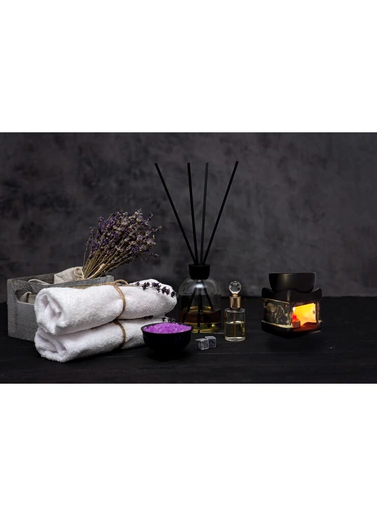 Roost Collections Roost Feng Shui Zen Ceramic Essential Oil Burner Diffuser TeaLight Holder for Home Decoration Black  - Image 3