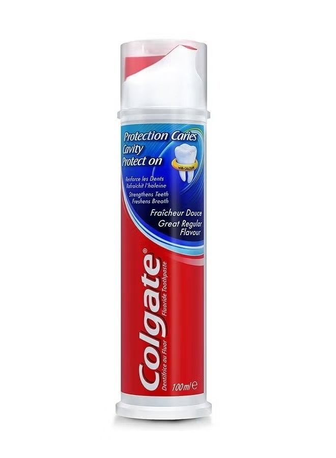 Colgate Maximum Cavity Protection With Pump Great Regular Anticavity Toothpaste, 100ml