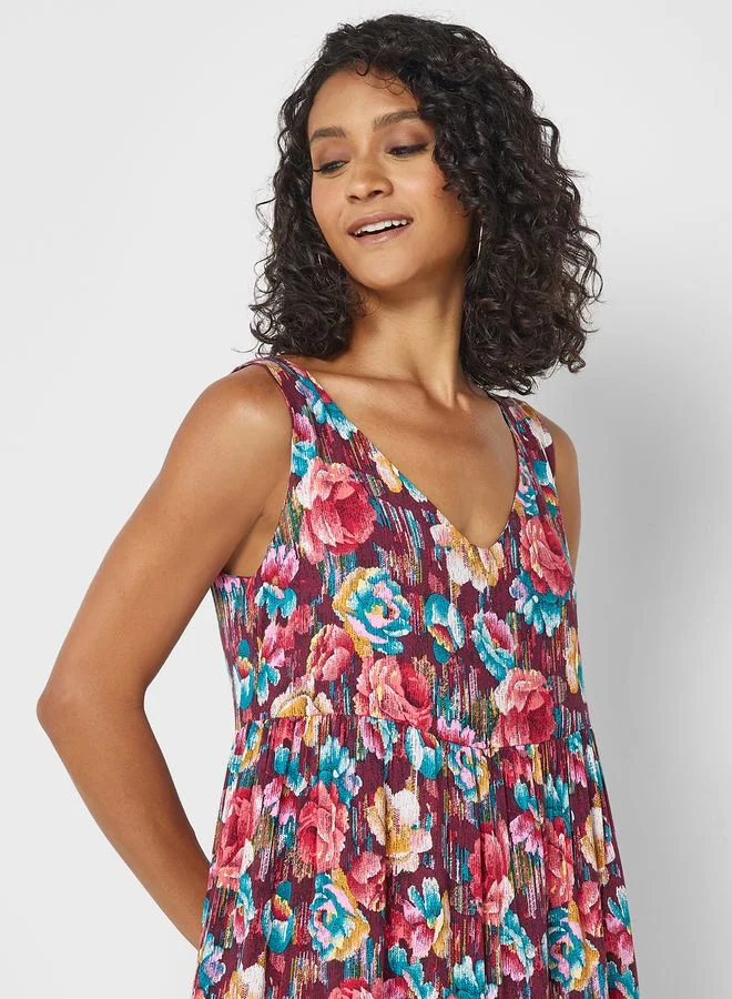 JUNE Floral Tiered Dress