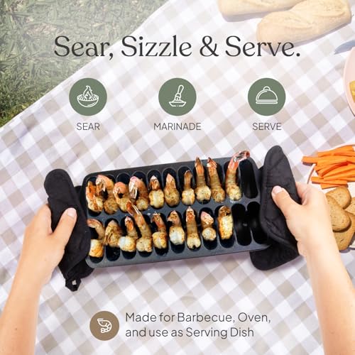 TOMO Cast Iron Shrimp Grill Pan - Image 2