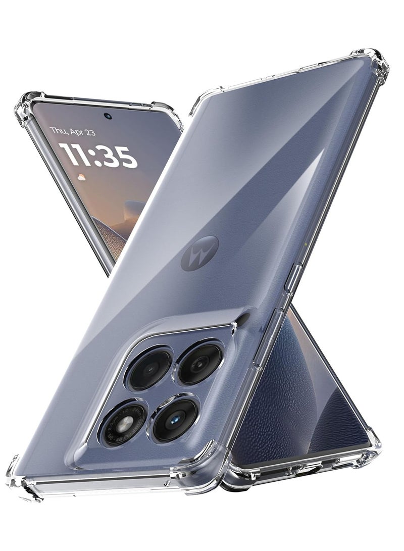 Silicone transparent Case for Motorola Edge 60 Pro ,Scratch-Resistant Shockproof Drop Proof Protective Phone Case [Shock-Absorbing Corners] Designed for Motorola Edge 60 Pro Phone Case  - Image 1