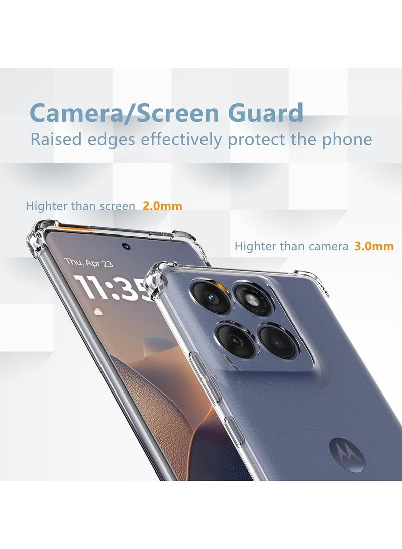 Silicone transparent Case for Motorola Edge 60 Pro ,Scratch-Resistant Shockproof Drop Proof Protective Phone Case [Shock-Absorbing Corners] Designed for Motorola Edge 60 Pro Phone Case  - Image 2