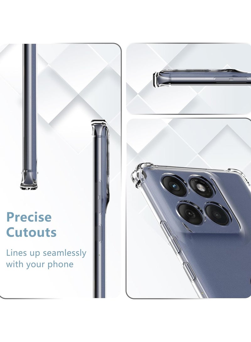 Silicone transparent Case for Motorola Edge 60 Pro ,Scratch-Resistant Shockproof Drop Proof Protective Phone Case [Shock-Absorbing Corners] Designed for Motorola Edge 60 Pro Phone Case  - Image 4