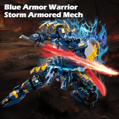 HIGH GODO Samurai Mech Warrior Building Set Double Swords Armor Robot Openable Cockpits Model Kit Ideas City Justice Hero Soldier Ninja Gift for Adults Teens 14 765PCS - Image 5