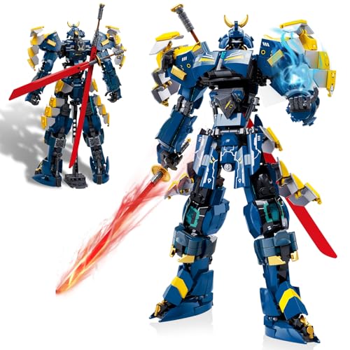 HIGH GODO Samurai Mech Warrior Building Set Double Swords Armor Robot Openable Cockpits Model Kit Ideas City Justice Hero Soldier Ninja Gift for Adults Teens 14 765PCS - Image 1