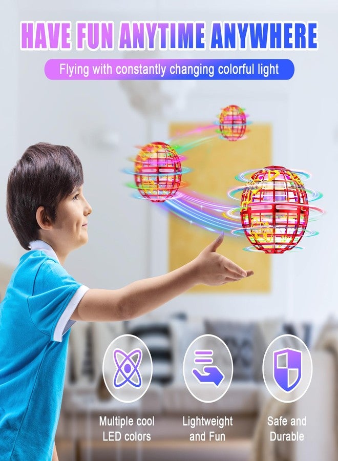 كرة رييون الطائرة 2025، كرة بوميرانج تحوم مع 6 تأثيرات إضاءة، لعبة رائعة، هدية للأطفال والمراهقين والبالغين من عمر 6 سنوات فما فوق، لعبة كرة طائرة داخلية وخارجية - Image 4