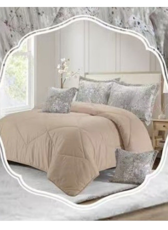 بلو سكاي مفرش سرير نفر من المايكروفايبر بنسبة 100% ، غطاء سرير بتصميم هندسي، قابل للاستخدام على الوجهين، طقم من 4 قطع، مقاس 230X170 سم - Image 4