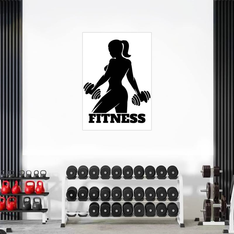 Women Fitness Wall Poster Sticker - Women Fitness Wall Poster - Bodybuilding - Boxing - Women Gym Motivation Wall Sticker - 300GSM - Glossy - Strong Adhesive - starxdecals  - Image 4
