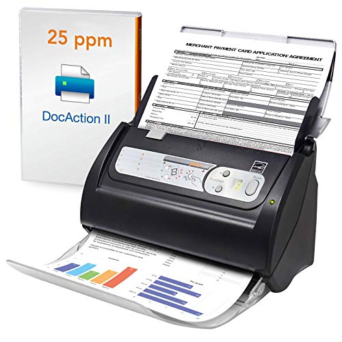Plustek PS186 Desktop Document Scanner with 50Pages Auto Document Feeder ADF for Windows 78 1011 IntelAMD only - Image 1