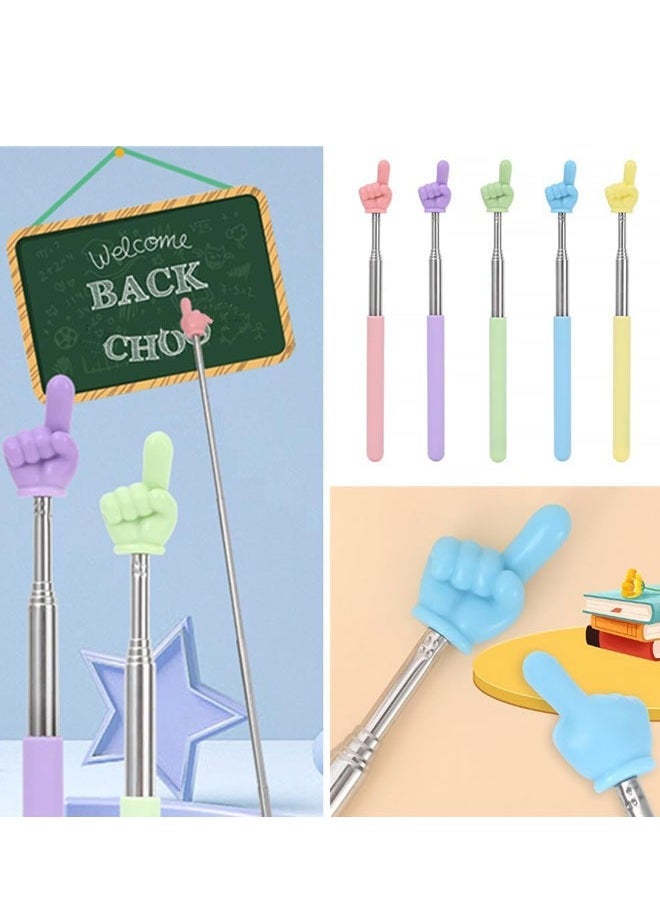 Generic 5 PCS Children Finger Reading Stick, Point Reading Pen Kindergarten Student Teacher Teaching Reading Picture Book Finger Shape Mini Pointer Stick - Image 2