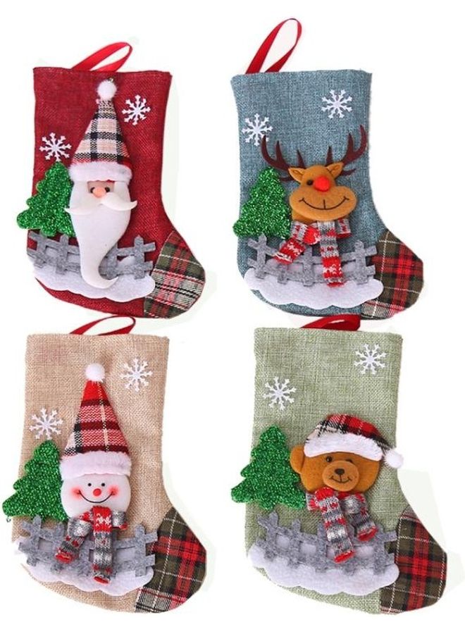 NIBEMINENT 2-Piece Decorations Medium Dolls Socks Gift Bag Multicolour - Image 4