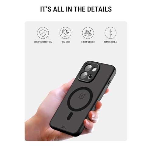 DailyObjects Nimbus Magnetic Case Cover Compatible with OnePlus 13s | Wireless Charging Slim Back Cover - Black - Image 5